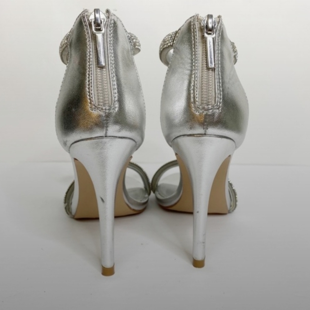 Striking Silver Faylinn Heels By Steve Madden, Fe… - image 7